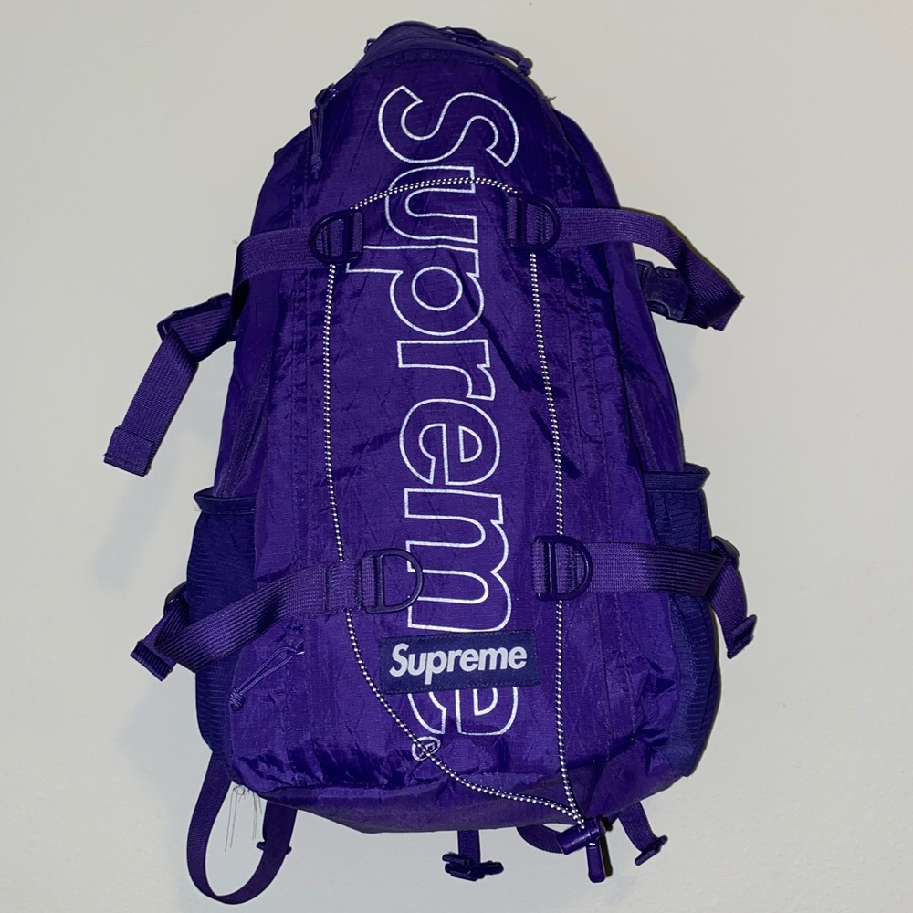 Supreme | Bags | Supreme Backpack Purple Fw8 Used | Poshmark
